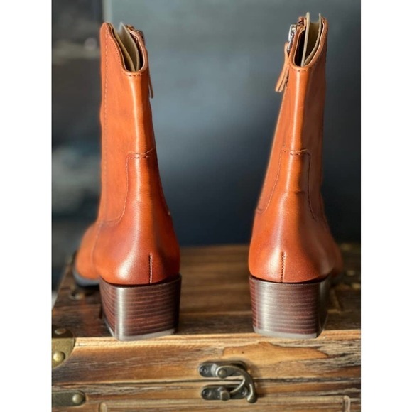 Naturalizer Gaby Mid-Calf Booties in Cider Spice Leather - Picture 7 of 11